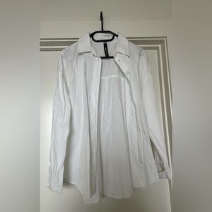 Design labs White Relaxed Long-Sleeve Button-Down Shirt